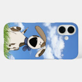 Coques Case-Mate iPhone dessin de chien mignon dans l'herbe (Verso (horizontal))