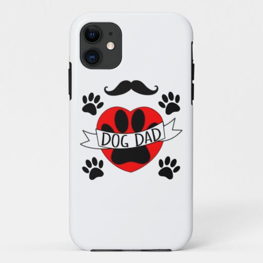 Coques Case-Mate iPhone Dessin De Chien Papa Paw Et Red Heart (Dos)
