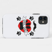 Coques Case-Mate iPhone Dessin De Chien Papa Paw Et Red Heart (Dos (Horizontal))