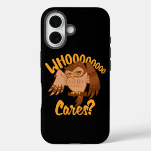 Coques iPhone 16 Dessin de chouette de bande dessinée insouciant et