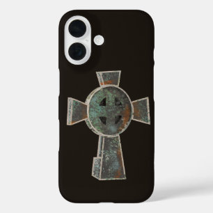 Coques iPhone 16 Dessin de croix de tête de cimetière gothique d'Ha