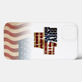 Coques Case-Mate iPhone Dessin de drapeau patriotique du 4 juillet (Verso (horizontal))