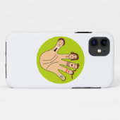 Coques Case-Mate iPhone Dessin de la famille des doigts (Dos (Horizontal))
