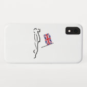 Coques Case-Mate iPhone Dessin de la ligne de voiture de course avec drape (Dos (Horizontal))