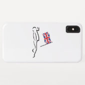 Coques Case-Mate iPhone Dessin de la ligne de voiture de course avec drape (Dos (Horizontal))