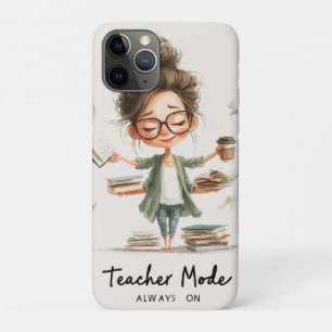 Case-Mate iPhone Case Dessin de l'enseignant mignon avec "Mode enseignan