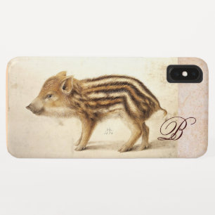Coques Pour iPhone Dessin de monogramme de marcassin de sanglier