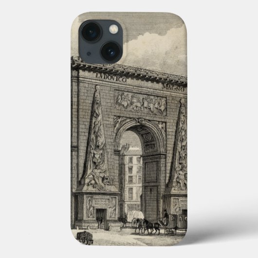 Coques Case-Mate iPhone Dessin de monument de Porte Saint-Denis (Verso)