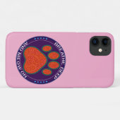 Coques Case-Mate iPhone dessin de patte drôle (Dos (Horizontal))