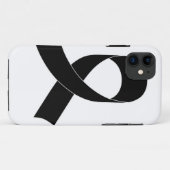 Coques Case-Mate iPhone Dessin de ruban noir (Dos (Horizontal))