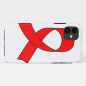 Coques Case-Mate iPhone Dessin de ruban rouge (Dos (Horizontal))