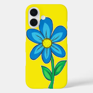 Coques iPhone 16 Dessin d'illustration de fleur rétro