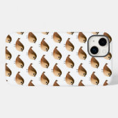 Coques Case-Mate iPhone Dessin d'Oiseau de Bruant (Verso (horizontal))