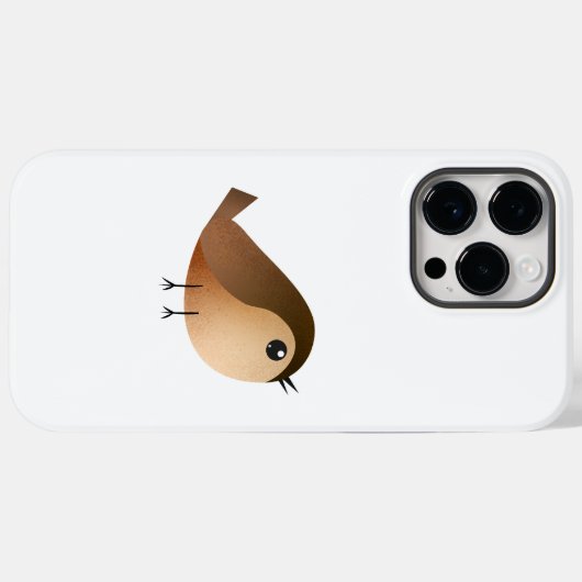 Coques Case-Mate iPhone Dessin d'Oiseau de Bruant (Verso (horizontal))