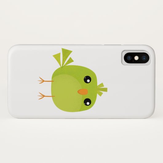 Coques Case-Mate iPhone Dessin d'oiseau vert (Dos (Horizontal))