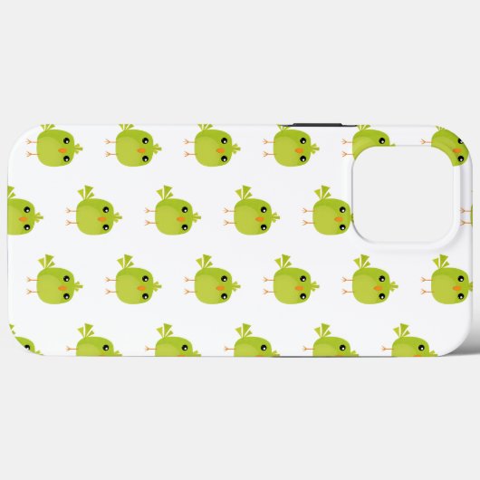 Coques Case-Mate iPhone Dessin d'oiseau vert (Verso (horizontal))