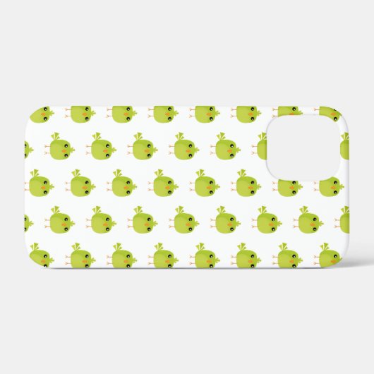 Coques Case-Mate iPhone Dessin d'oiseau vert (Verso (horizontal))