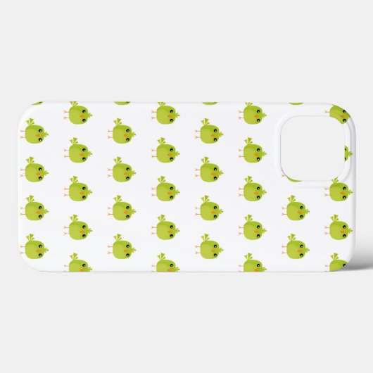 Coques Case-Mate iPhone Dessin d'oiseau vert (Verso (horizontal))