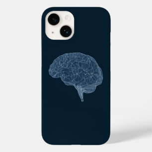 Coque Pour iPhone 14 Dessin du cerveau polygonal - Réseau neuronal