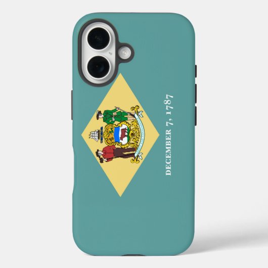 Coques Case-Mate iPhone Dessin du drapeau de l'État du Delaware (Verso)