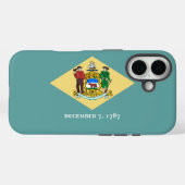 Coques Case-Mate iPhone Dessin du drapeau de l'État du Delaware (Verso (horizontal))