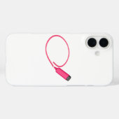 Coques Case-Mate iPhone Dessin d'un cercle avec un surligneur rose (Verso (horizontal))