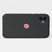 Coques Case-Mate iPhone dessin d'une fleur rouge sur un arrière - plan bla (Dos (Horizontal))