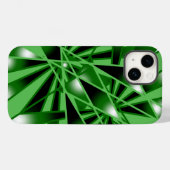 Coques Case-Mate iPhone Dessin en perspective de fond couleur dégradé vert (Verso (horizontal))