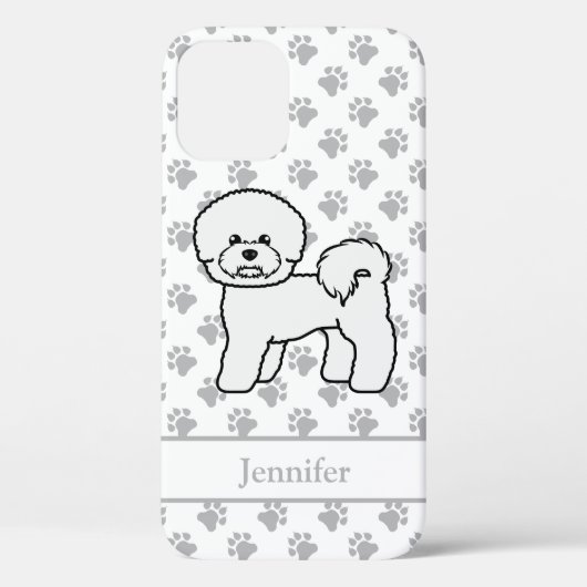 Coques Case-Mate iPhone Dessin et nom de chien de dessin animé mignon Bich (Verso)