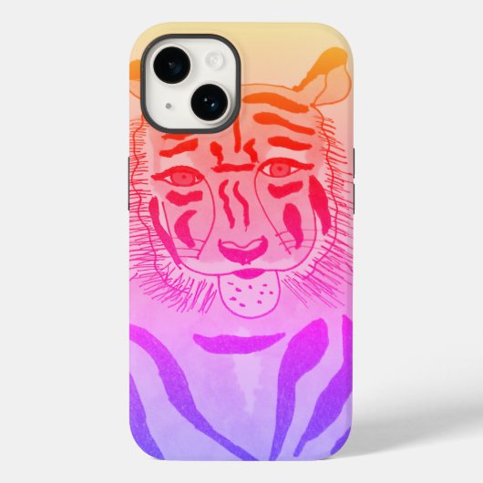 Coques Case-Mate iPhone Dessin facial tigre (Verso)