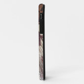 Coques Case-Mate iPhone Dessin floral abstrait marron 1 (Dos/Gauche)