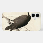 Coques Case-Mate iPhone Dessin japonais d'un corbeau (Verso (horizontal))