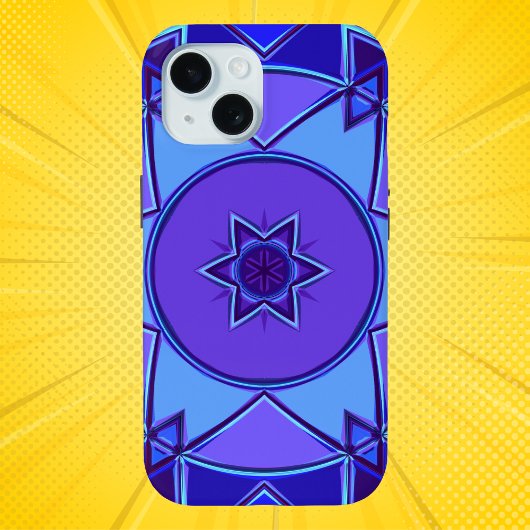 Coques Case-Mate iPhone Dessin Mandala bleu et violet