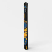Coques Case-Mate iPhone Dessin Mandala Fleur jaune bleu et orange (Dos/Gauche)