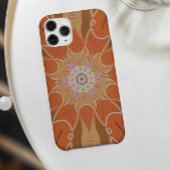 Coques Case-Mate iPhone Dessin Mandala Fleur orange et rose