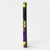 Coques Case-Mate iPhone Dessin Mandala Flower jaune et violet (Dos/Gauche)