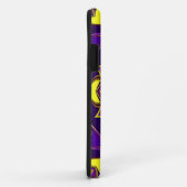 Coques Case-Mate iPhone Dessin Mandala Flower jaune et violet (Dos/Droite)