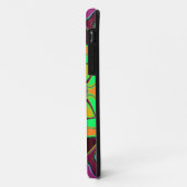 Coques Case-Mate iPhone Dessin Mandala Flower vert orange et violet (Dos/Gauche)