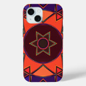 Coques Case-Mate iPhone Dessin Mandala Purple et Orange (Verso)