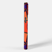 Coques Case-Mate iPhone Dessin Mandala Purple et Orange (Verso / Droite)