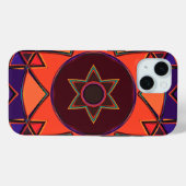 Coques Case-Mate iPhone Dessin Mandala Purple et Orange (Verso (horizontal))