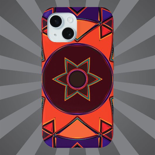 Coques Case-Mate iPhone Dessin Mandala Purple et Orange