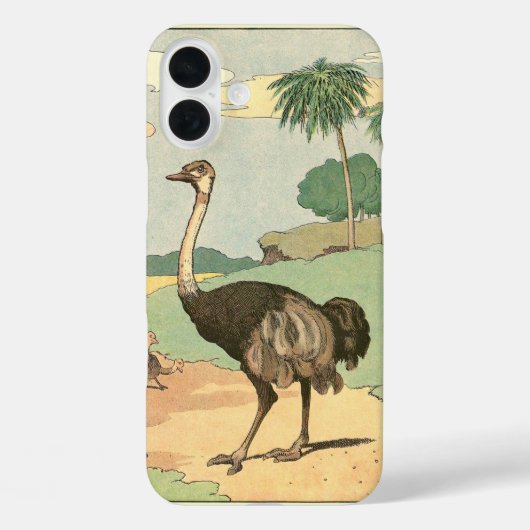 Coques Case-Mate iPhone Dessin Ostrich Storybook (Verso)