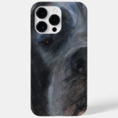 Coques Case-Mate iPhone Dessin pastel bleu Great Dane (Verso)
