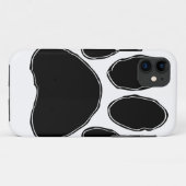 Coques Case-Mate iPhone Dessin Paw Chien En Noir (Dos (Horizontal))