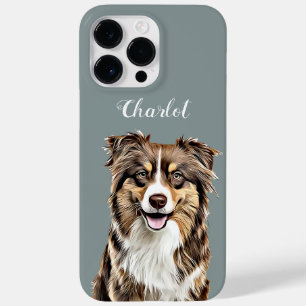 Coque Pour Pour iPhone 14 Pro Max Dessin personnalisé Collie Chien personnalisé