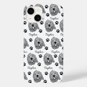 Coques Case-Mate iPhone Dessin personnalisé Goldendoodle Chien (Verso)