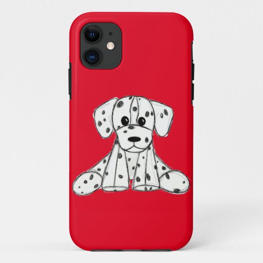 Coques Case-Mate iPhone Dessin simple de contour de chien dalmate rembourr (Dos)