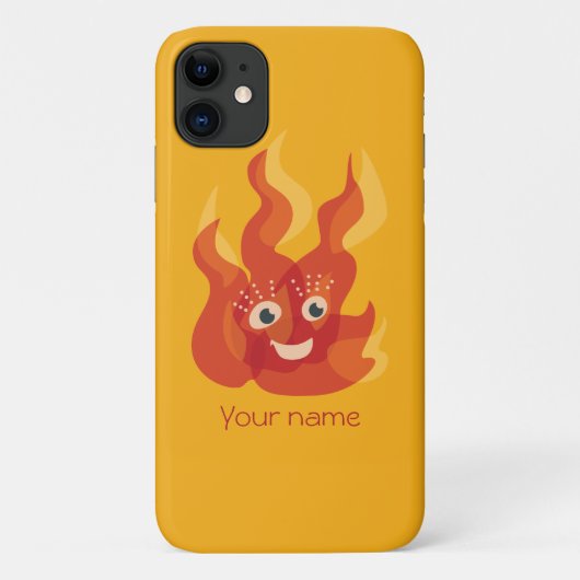Coques Case-Mate iPhone Dessin sur la flamme du feu du camp mignon (Dos)
