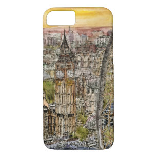 Coque Case-Mate Pour iPhone Destinations Aquarelle Big Ben & London Eye